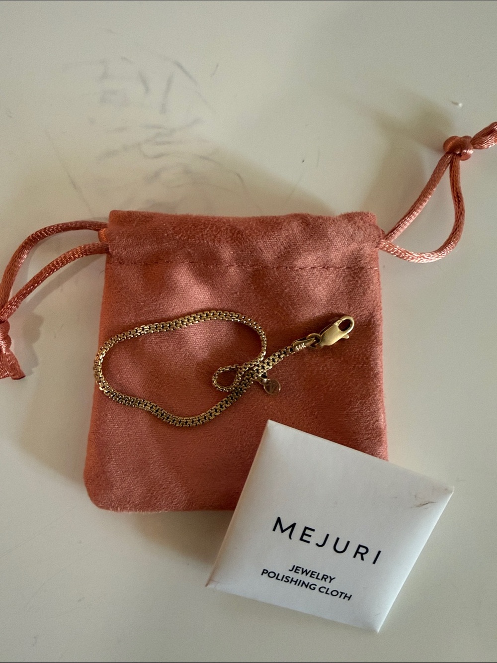 Mejuri 14k Gold Delicate Chain Bracelet